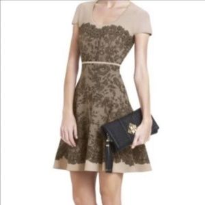 BCBGMaxAzria Mona Tan Black Dress